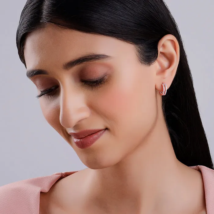 Rose Gold Flaunted Hoop Earrings Giva