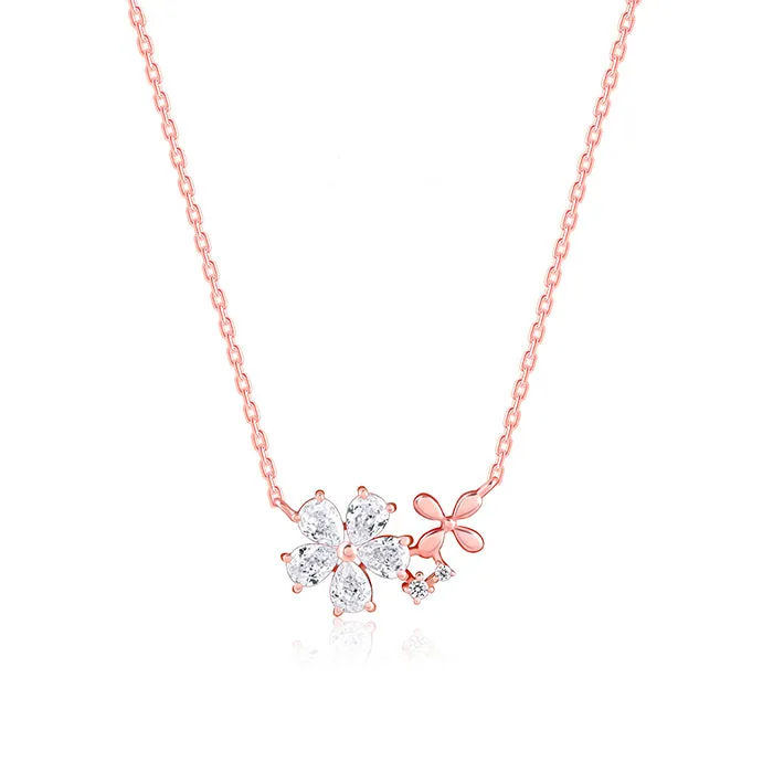 Rose Gold Flora Drape Necklace Giva