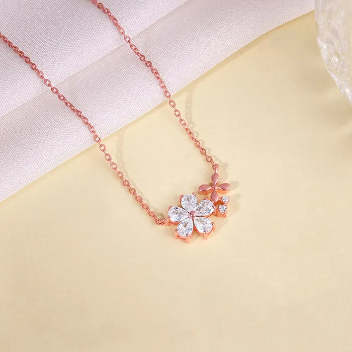 Rose Gold Flora Drape Necklace Giva