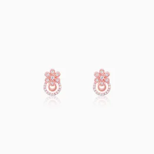 Rose Gold Floral Arch Earrings Giva