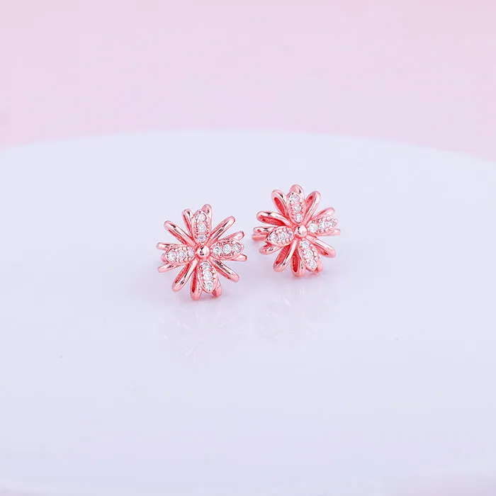 Rose Gold Floral Dreams Studs Giva