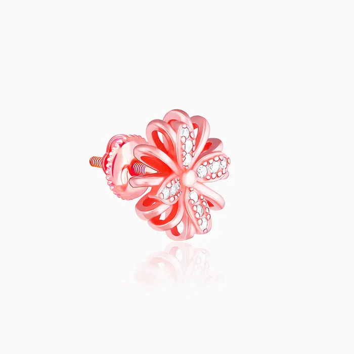Rose Gold Floral Dreams Studs Giva