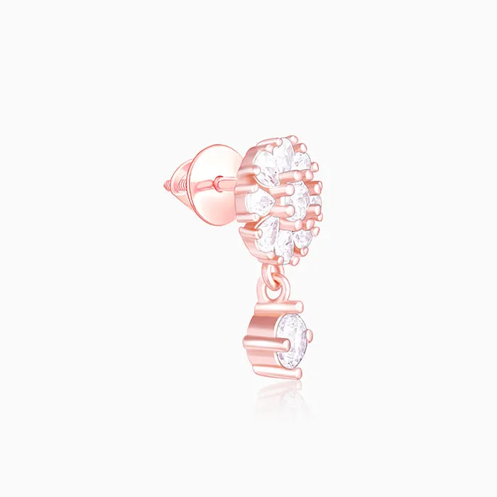 Rose Gold Floral Earrings Giva