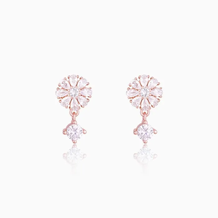 Rose Gold Floral Earrings Giva