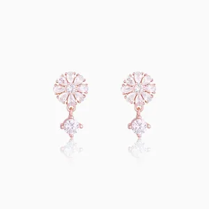 Rose Gold Floral Earrings Giva