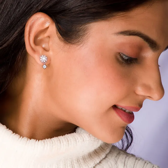 Rose Gold Floral Earrings Giva