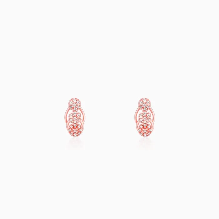 Rose Gold Floral Edifice Earrings Giva
