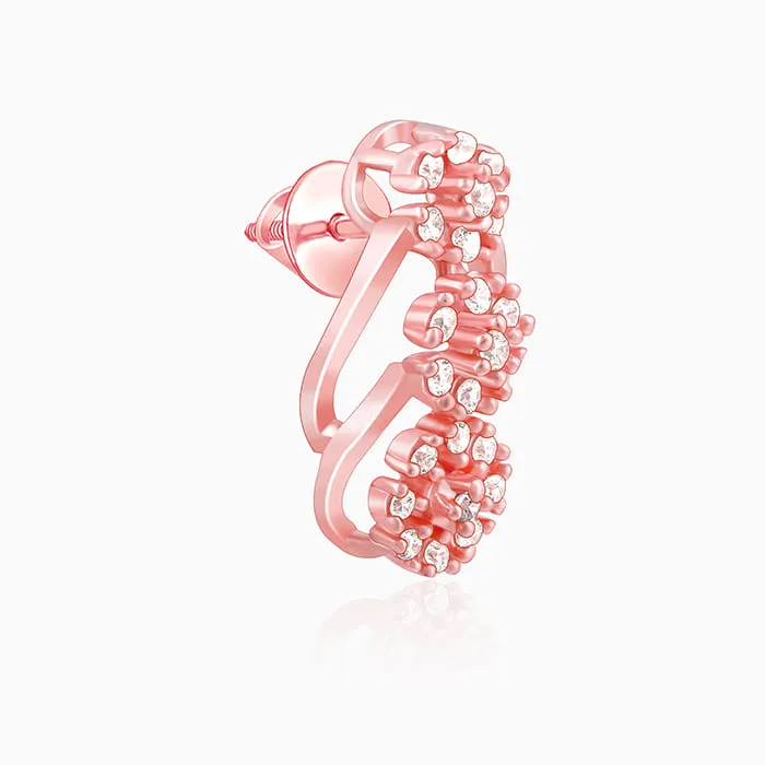 Rose Gold Floral Edifice Earrings Giva