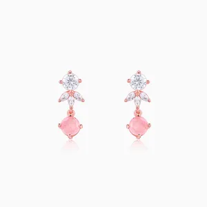 Rose Gold Floral Embrace Drop Earrings Giva