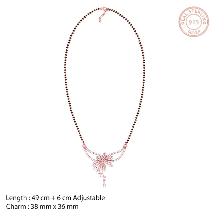 Rose Gold Floral Love Bond Mangalsutra Giva