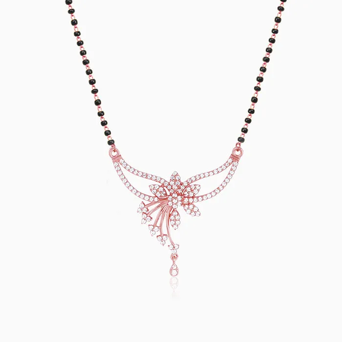 Rose Gold Floral Love Bond Mangalsutra Giva