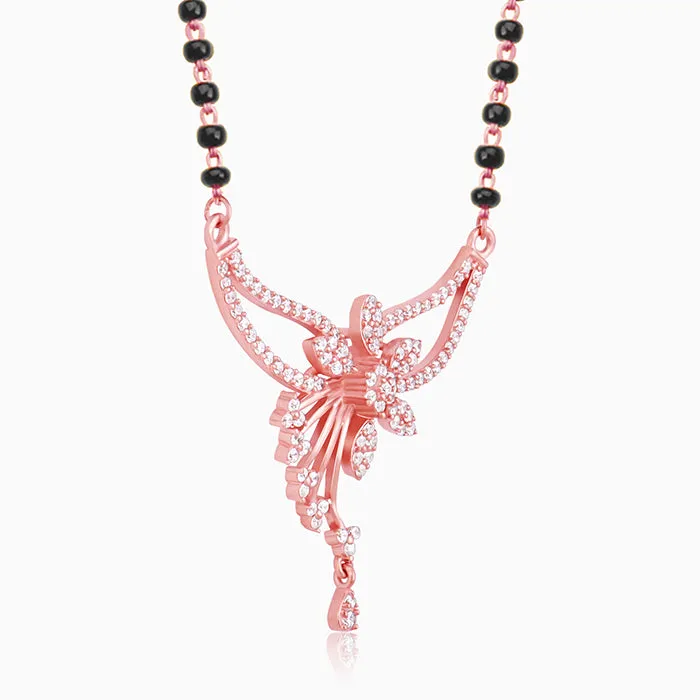 Rose Gold Floral Love Bond Mangalsutra Giva
