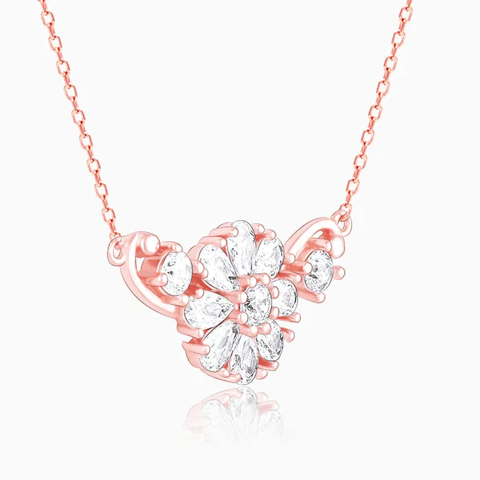 Rose Gold Floral Necklace Giva