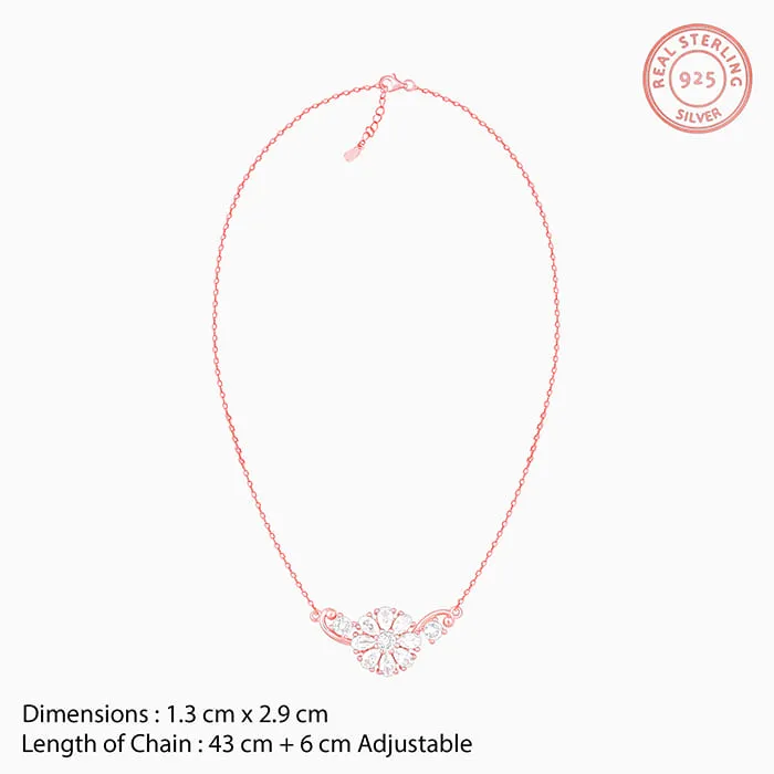 Rose Gold Floral Necklace Giva