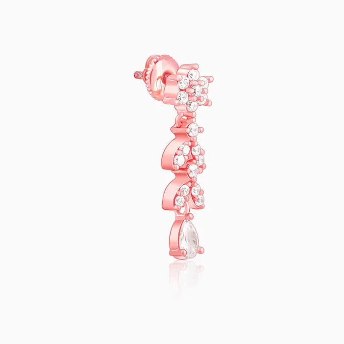 Rose Gold Floral Splurge Earrings Giva