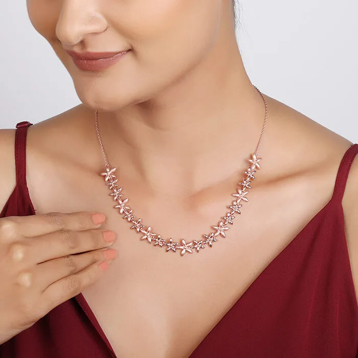 Rose Gold Floral Vision Necklace Giva