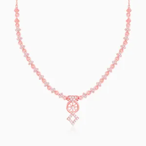 Rose Gold Floral Wheel Necklace Giva