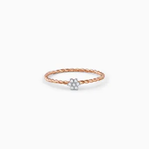 Rose Gold Floret Diamond Ring Giva