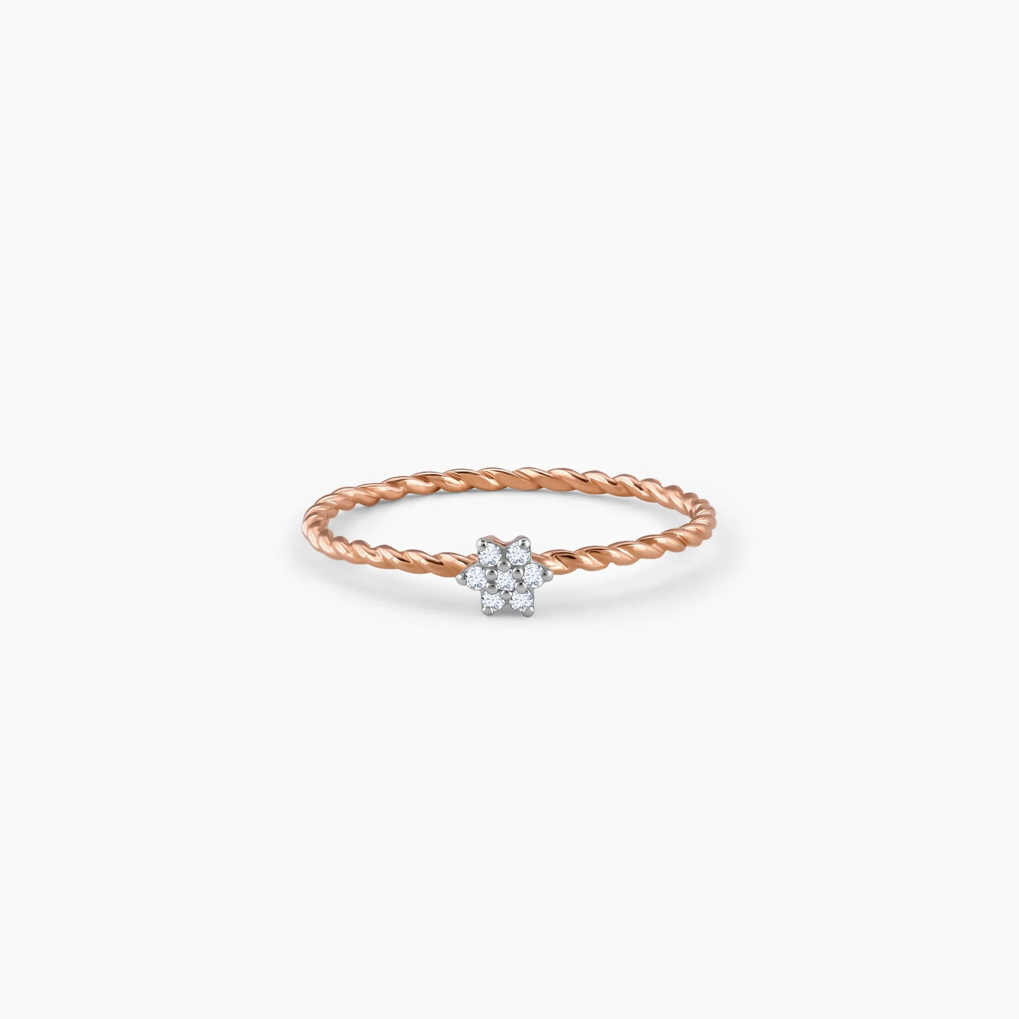 Rose Gold Floret Diamond Ring Giva