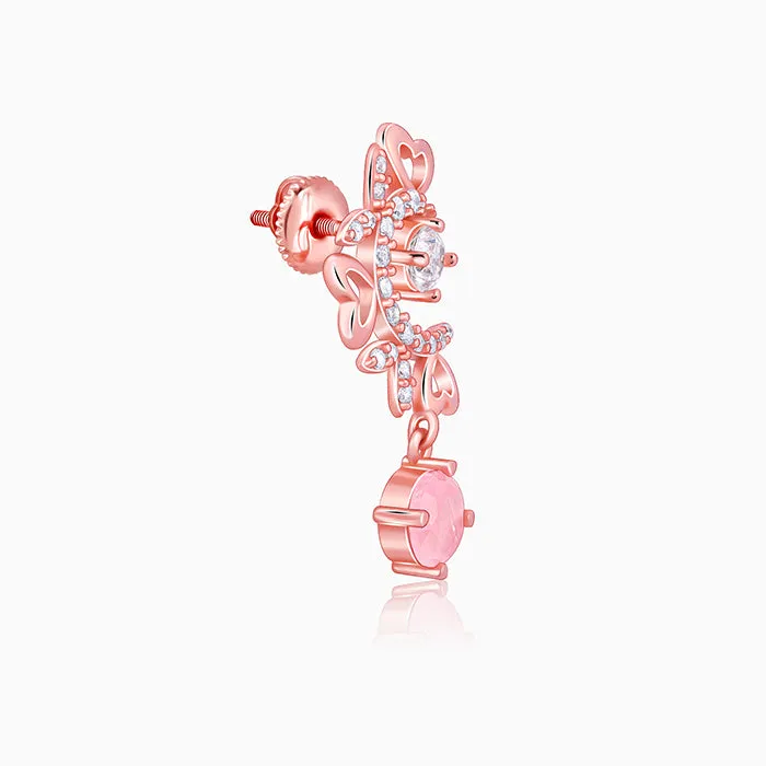 Rose Gold Floret Elegance Drop Earrings Giva