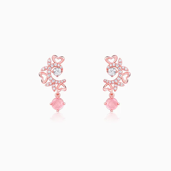 Rose Gold Floret Elegance Drop Earrings Giva