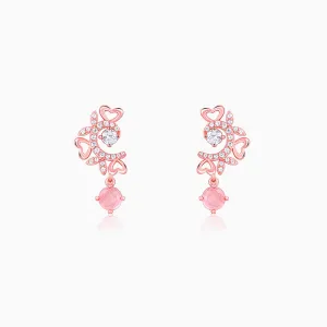 Rose Gold Floret Elegance Drop Earrings Giva