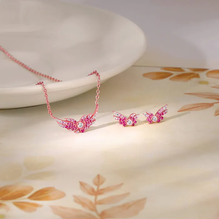 Rose Gold Fly In Pink Set Giva