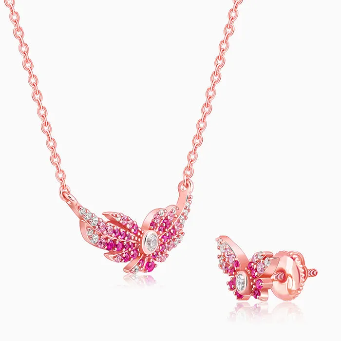Rose Gold Fly In Pink Set Giva