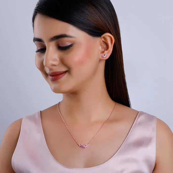 Rose Gold Fly In Pink Set Giva