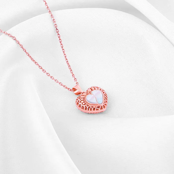 Rose Gold Footprint Pendant With Link Chain Giva