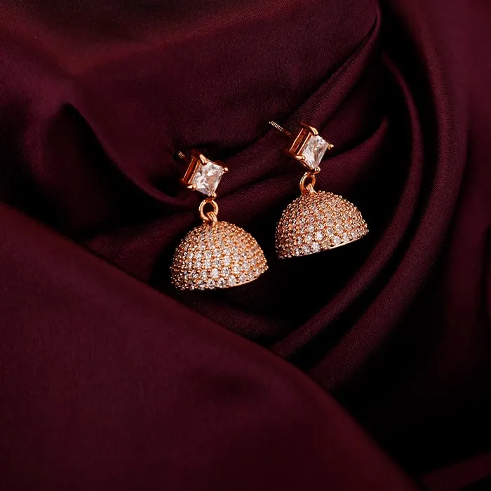 Rose Gold Forever Elegant Jhumki Giva