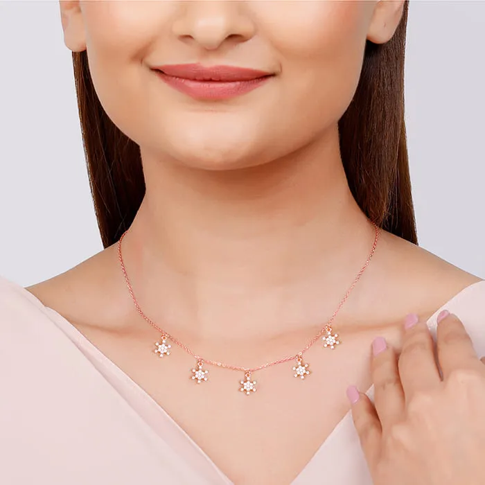 Rose Gold Frost Charm Necklace Giva