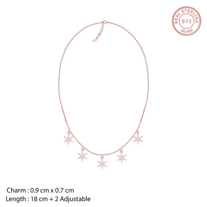 Rose Gold Frost Charm Necklace Giva
