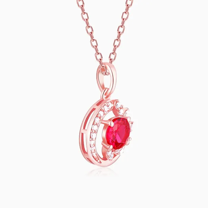 Rose Gold Full of Love Pendant with Link Chain Giva