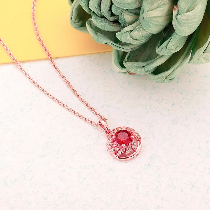 Rose Gold Full of Love Pendant with Link Chain Giva