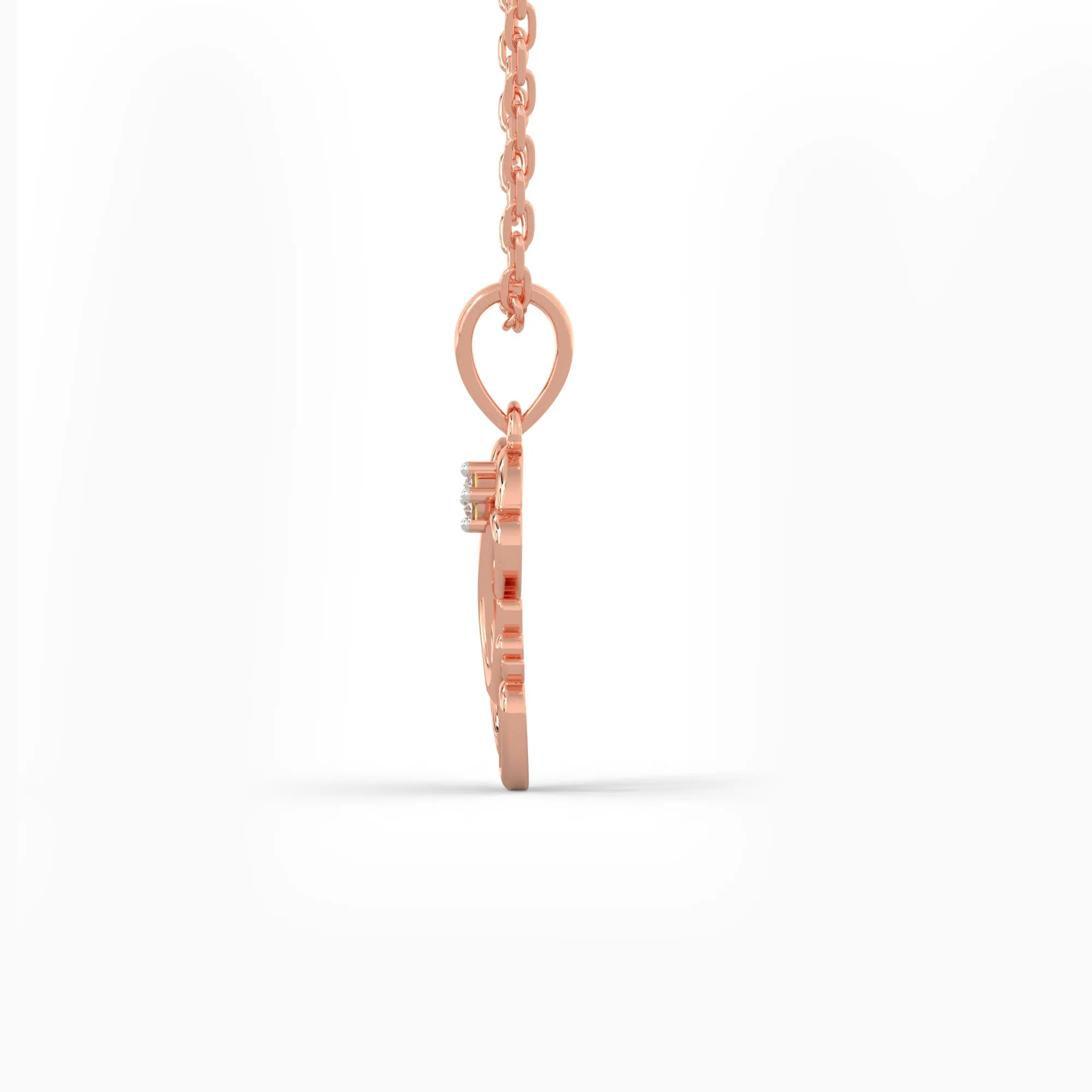 Rose Gold Ganesha Diamond Pendant Giva