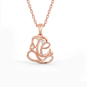 Rose Gold Ganesha Diamond Pendant Giva