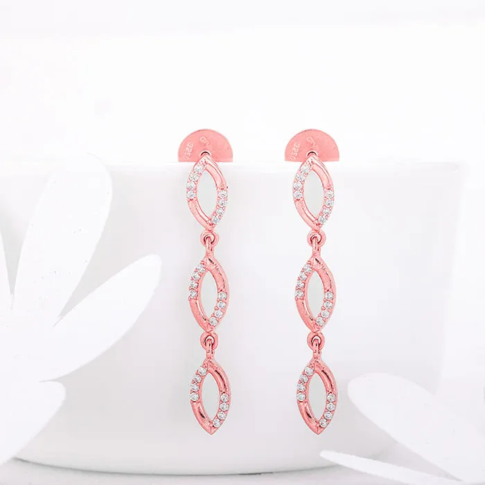 Rose Gold Glamourous Ovella Earrings Giva