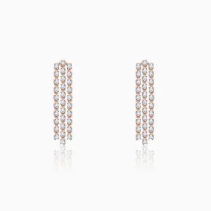 Rose Gold Glittering Diamond Earrings Giva