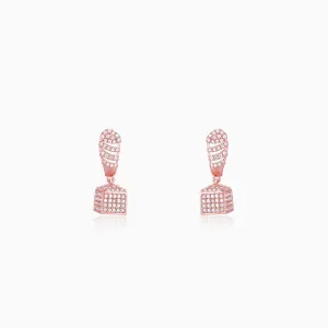 Rose Gold Glittering Grace Jhumki Giva