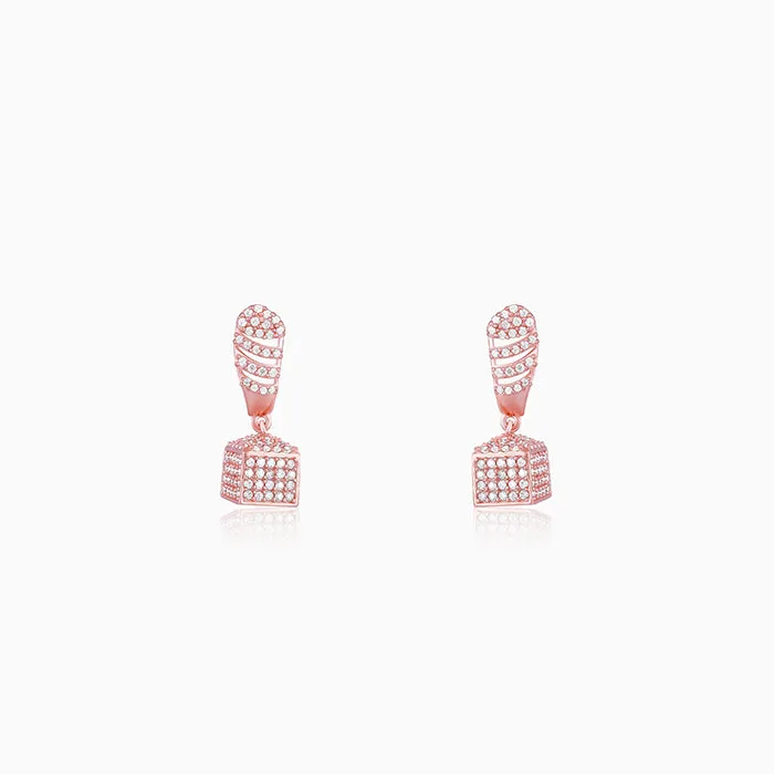 Rose Gold Glittering Grace Jhumki Giva