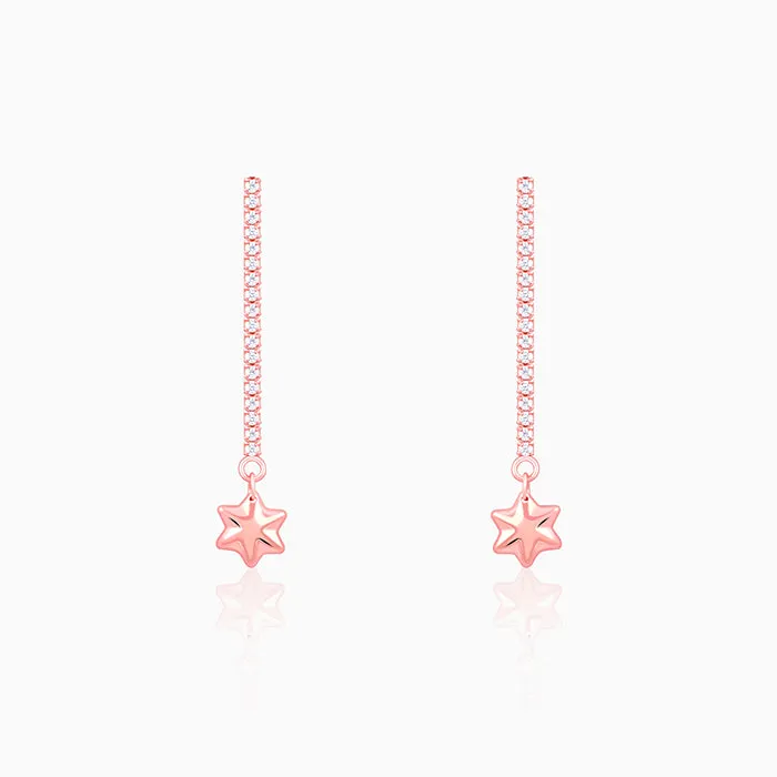 Rose Gold Guiding Star Drop Earrings Giva