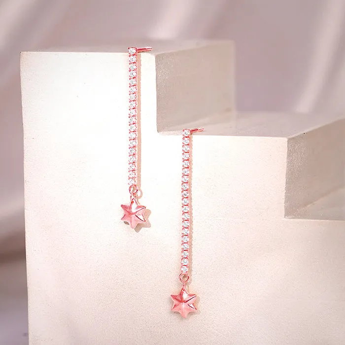 Rose Gold Guiding Star Drop Earrings Giva