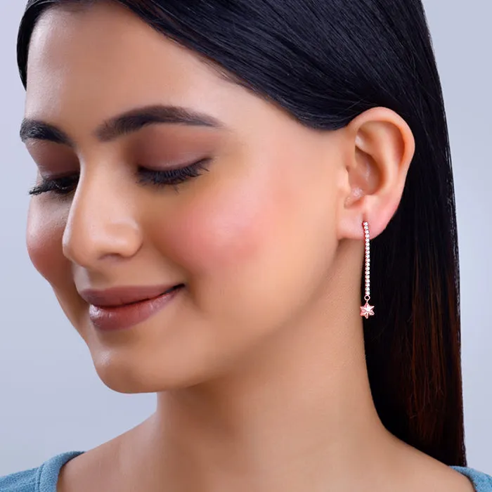 Rose Gold Guiding Star Drop Earrings Giva