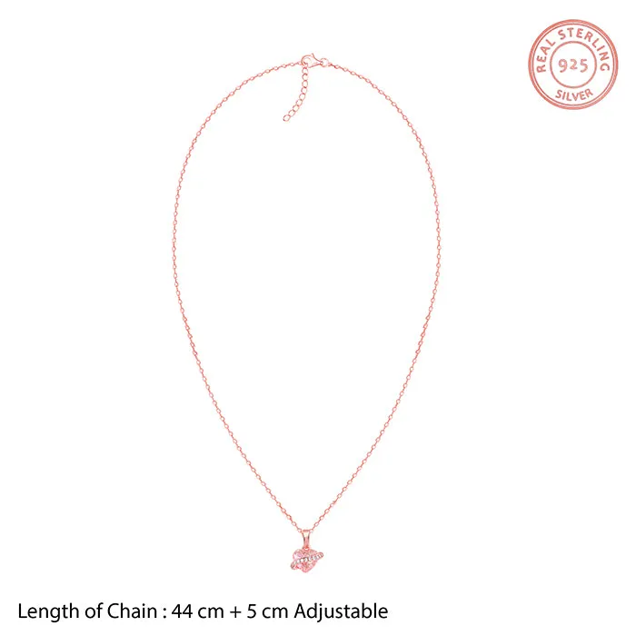 Rose Gold Heartlet Glow Pendant With Link Chain Giva