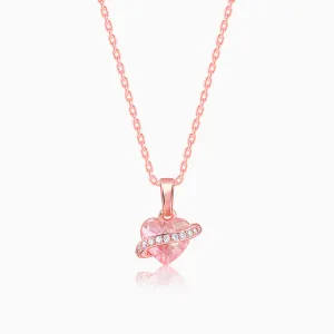 Rose Gold Heartlet Glow Pendant With Link Chain Giva