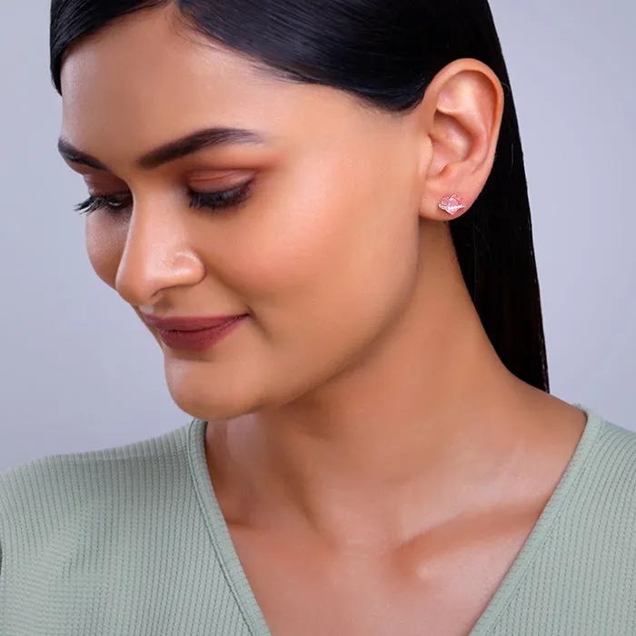 Rose Gold Heartlet Glow Studs Giva