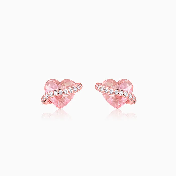 Rose Gold Heartlet Glow Studs Giva