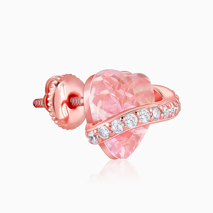 Rose Gold Heartlet Glow Studs Giva