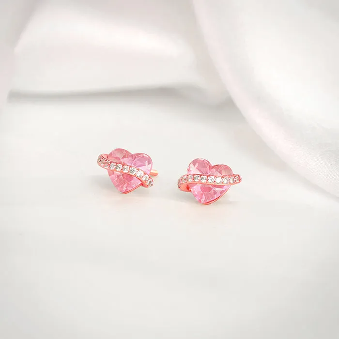Rose Gold Heartlet Glow Studs Giva